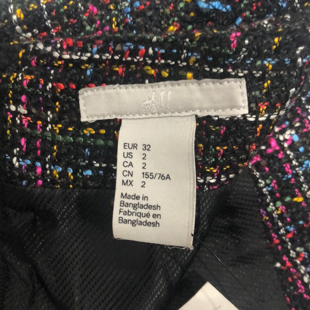 NWT H&M TEXTURED WEAVED SKIRT MULTICOLORED - Picture 6 of 6